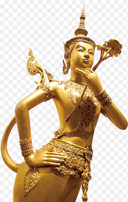 泰国金色人像雕塑