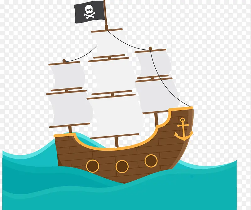大海上的海盗船