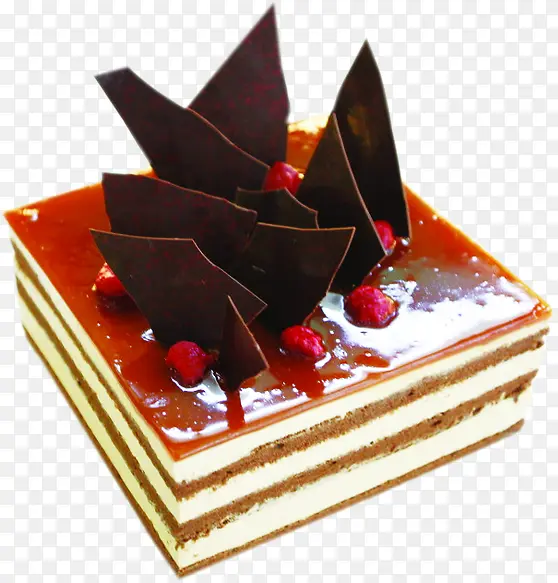 巧克力方形多层夹心蛋糕