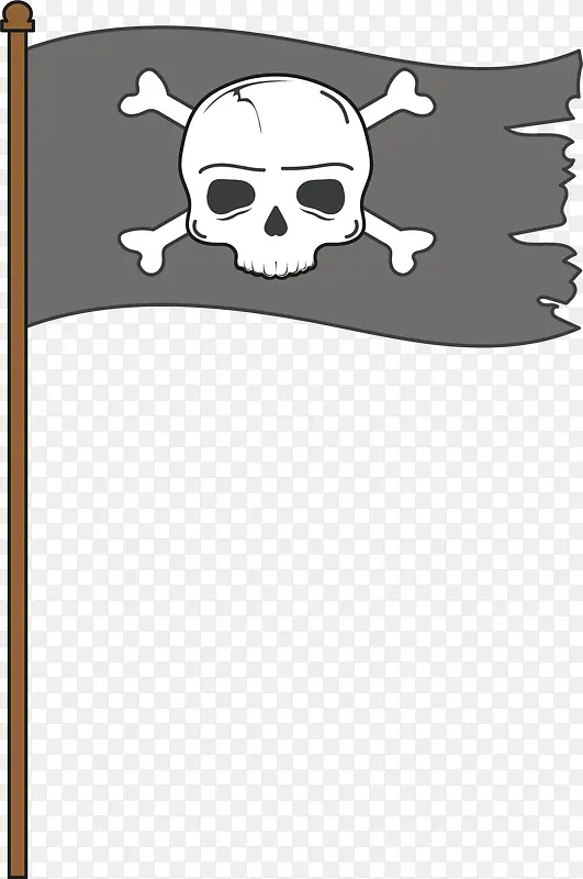 灰色骷髅海盗旗