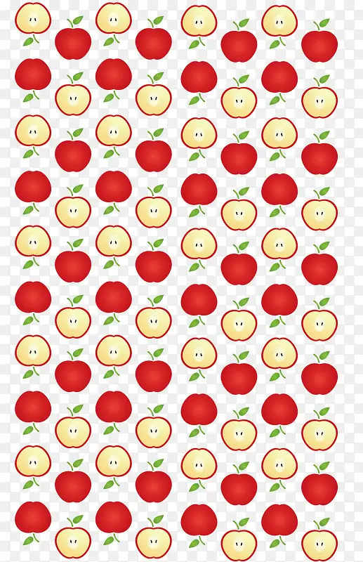 手绘红苹果矢量图