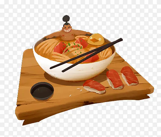 日本美食面条寿司