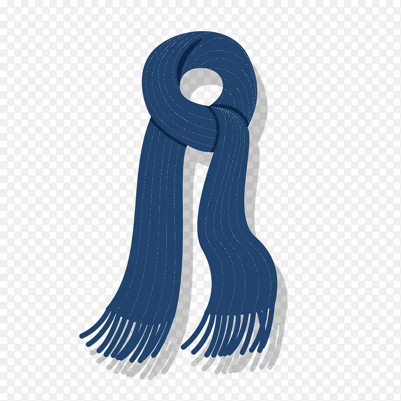蓝色的围巾