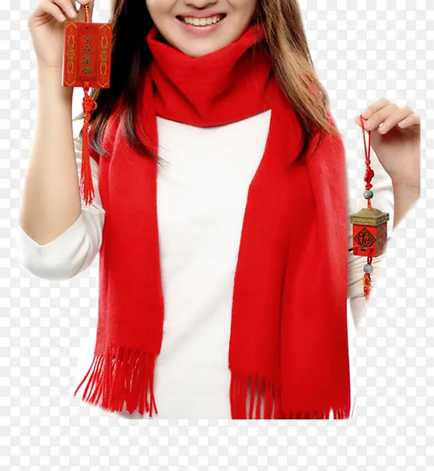 红围巾女孩
