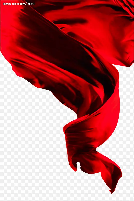 红色绸缎立体