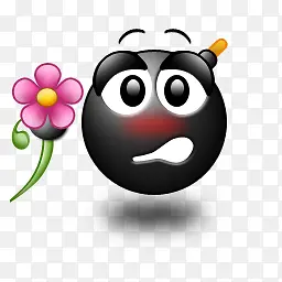炸弹人“鲜花”表情图标
