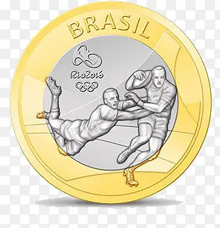 里约奥运橄榄球纪念币