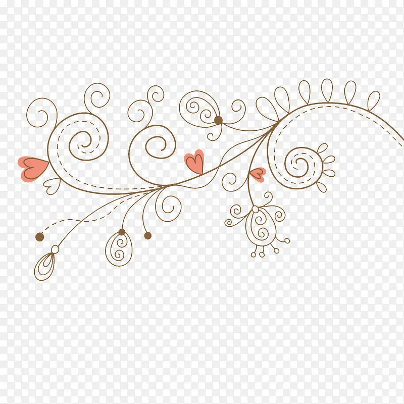 简约手绘梦幻花纹