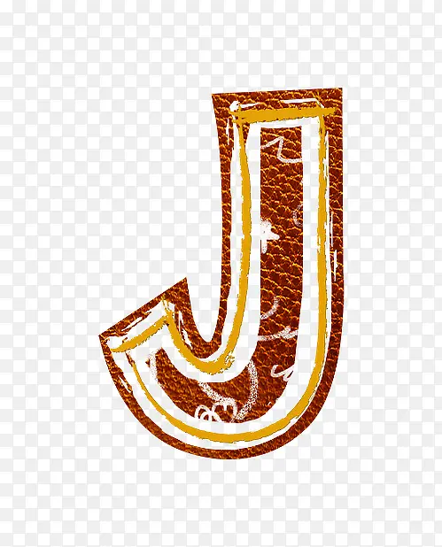皮革字母j