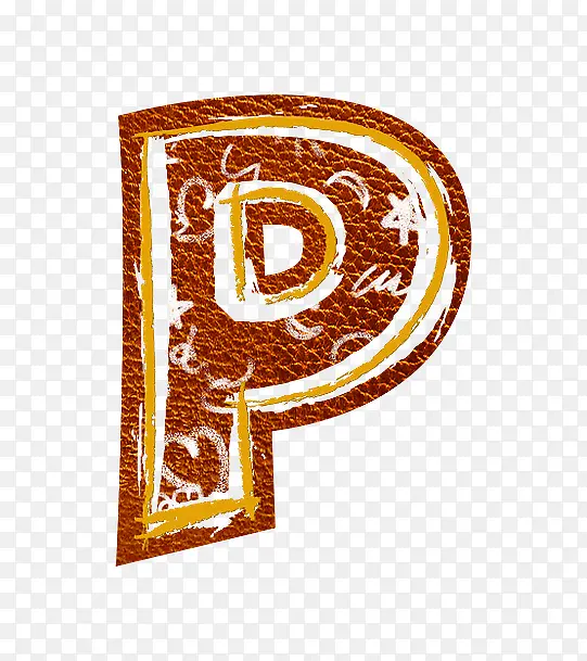 皮革字母p