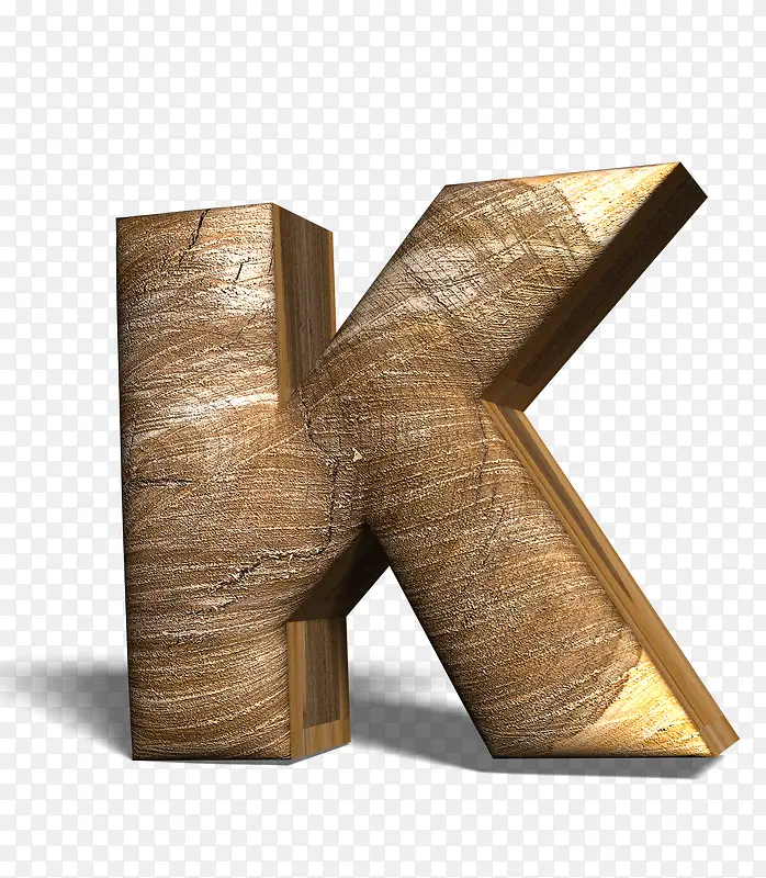 立体字母K
