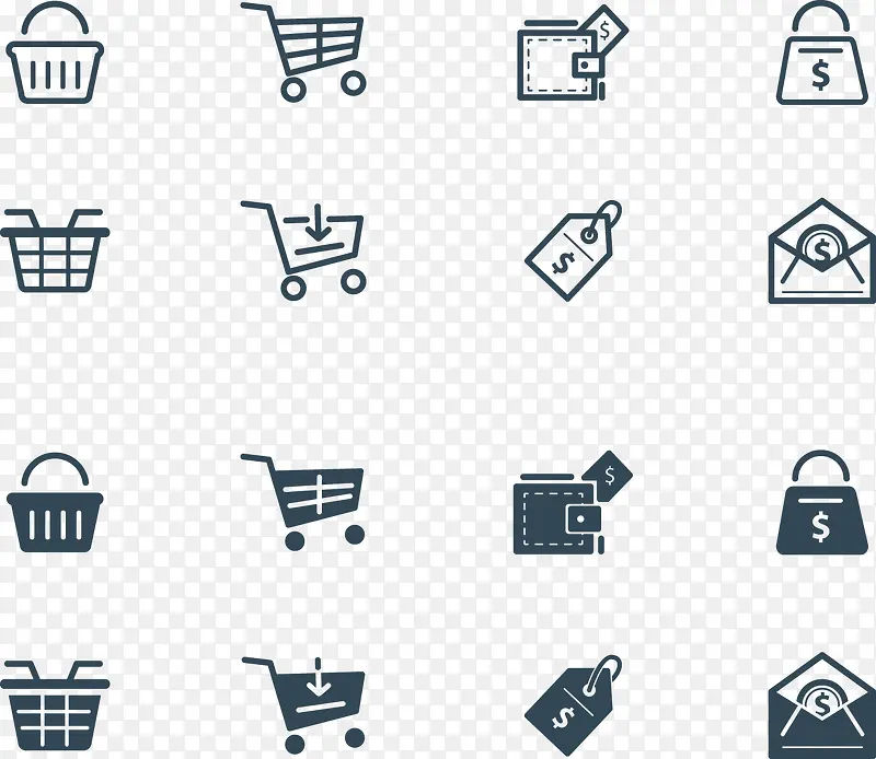 购物shopping扁平图标
