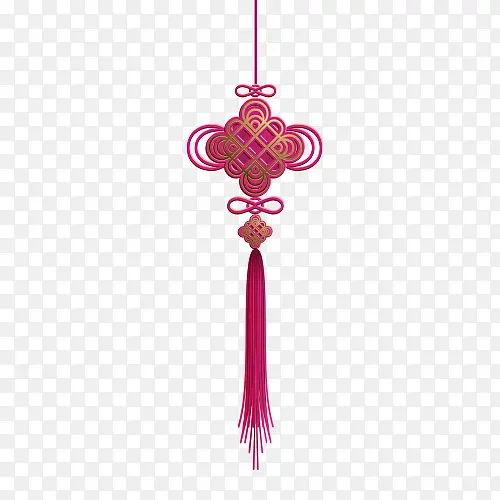 粉色唯美装饰中国结设计图