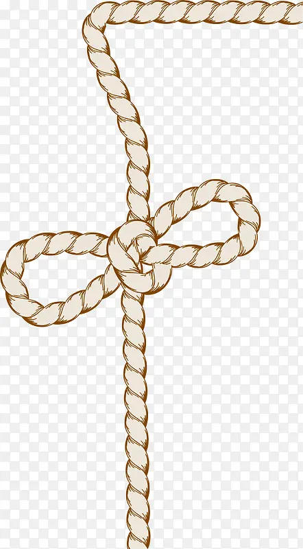 黄色麻绳绳结