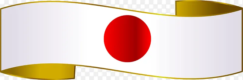 矢量手绘日本国旗标签