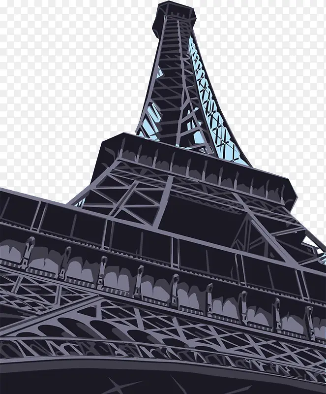 黑色的巴黎铁塔
