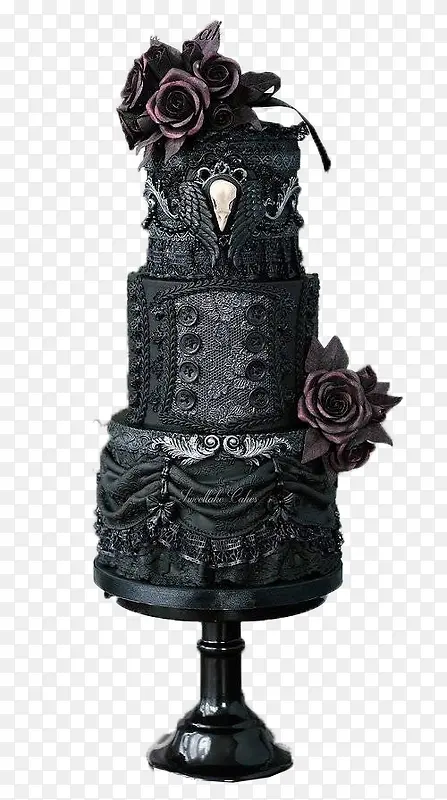 哥特黑玫瑰蛋糕