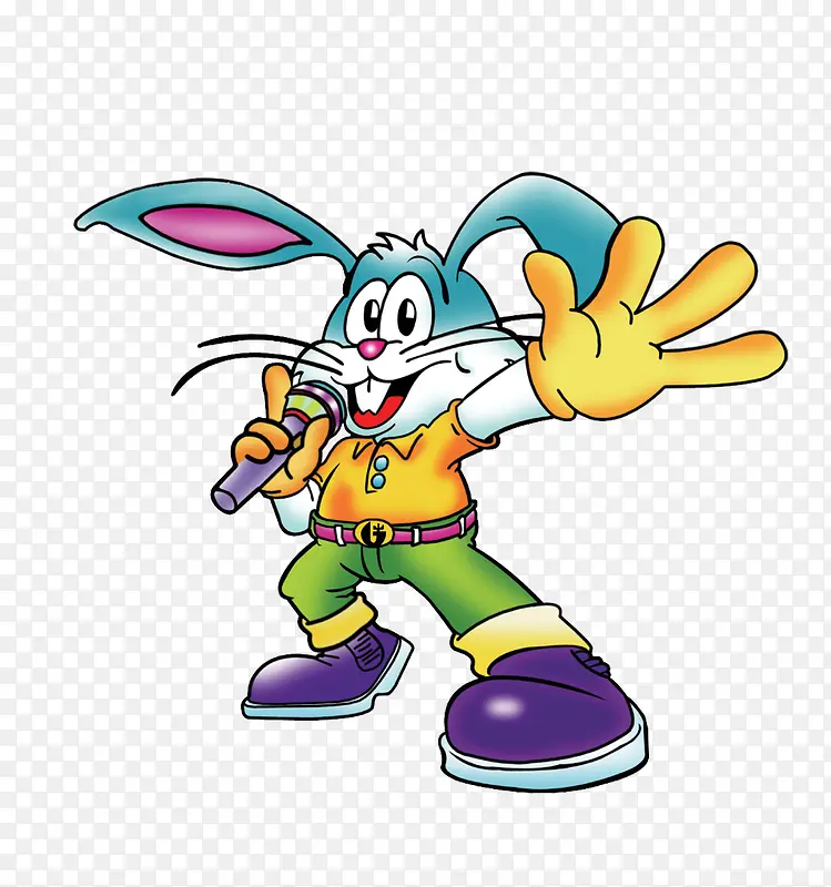 唯美卡通可爱兔子唱歌