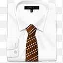 布朗领带衬衫和领带