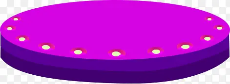 紫色卡通发光圆盘