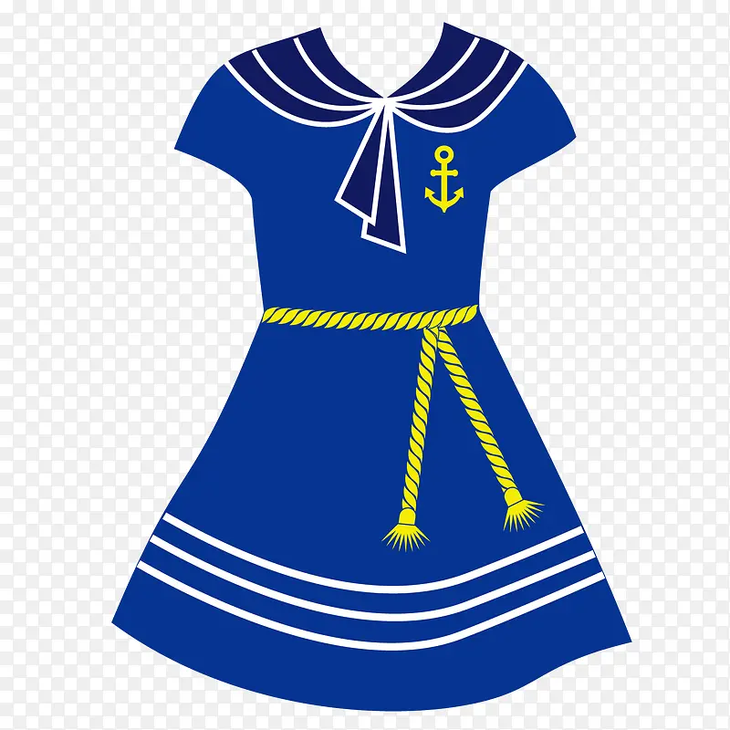 蓝色校服裙
