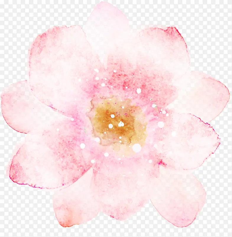 手绘粉色花卉意境图片