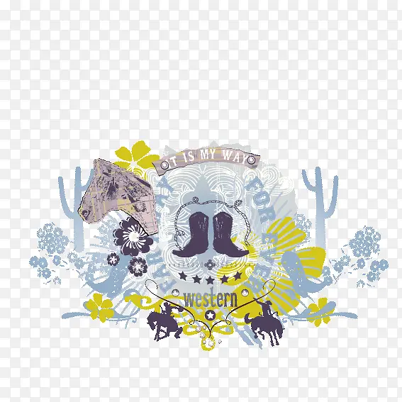 牛仔皮靴