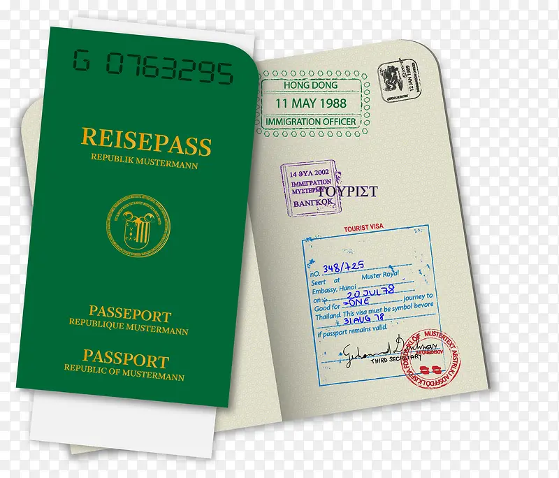 护照设计矢量素材