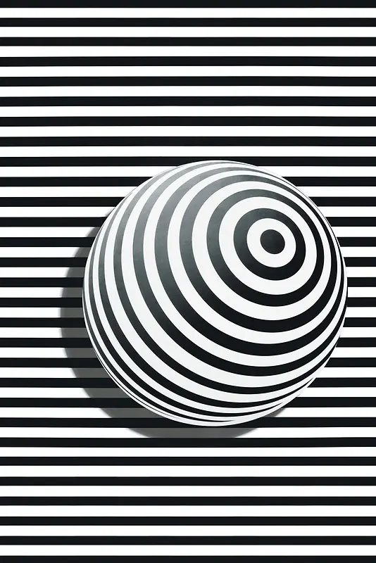 黑色条纹螺旋圆球海报背景