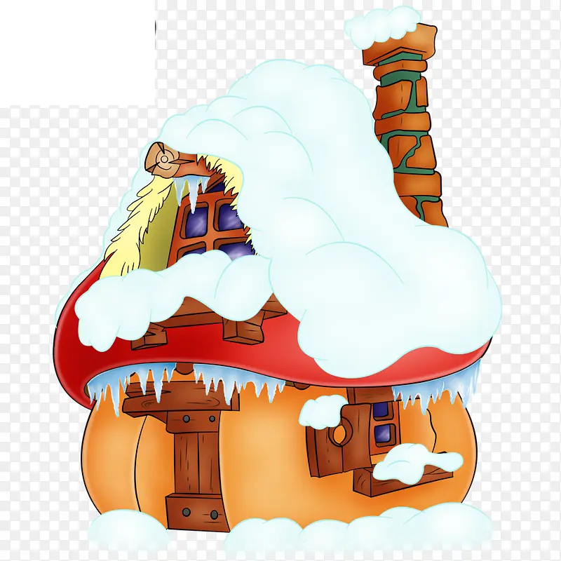 雪地里的房子