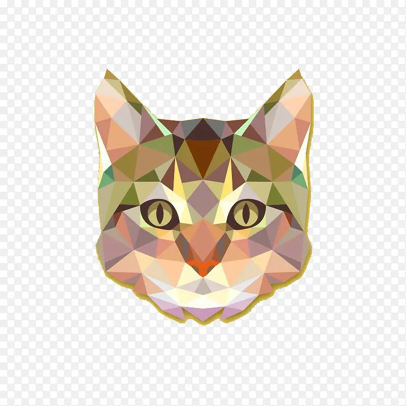 有质感的彩色猫头