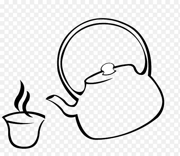 手绘茶壶茶杯