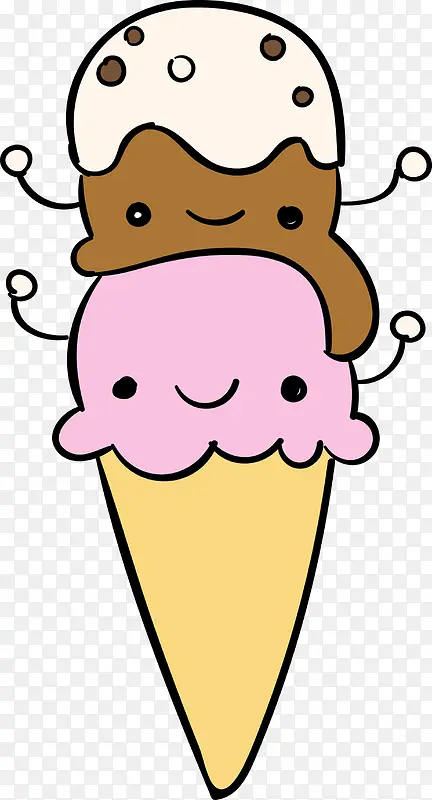 可爱卡通冰淇淋图