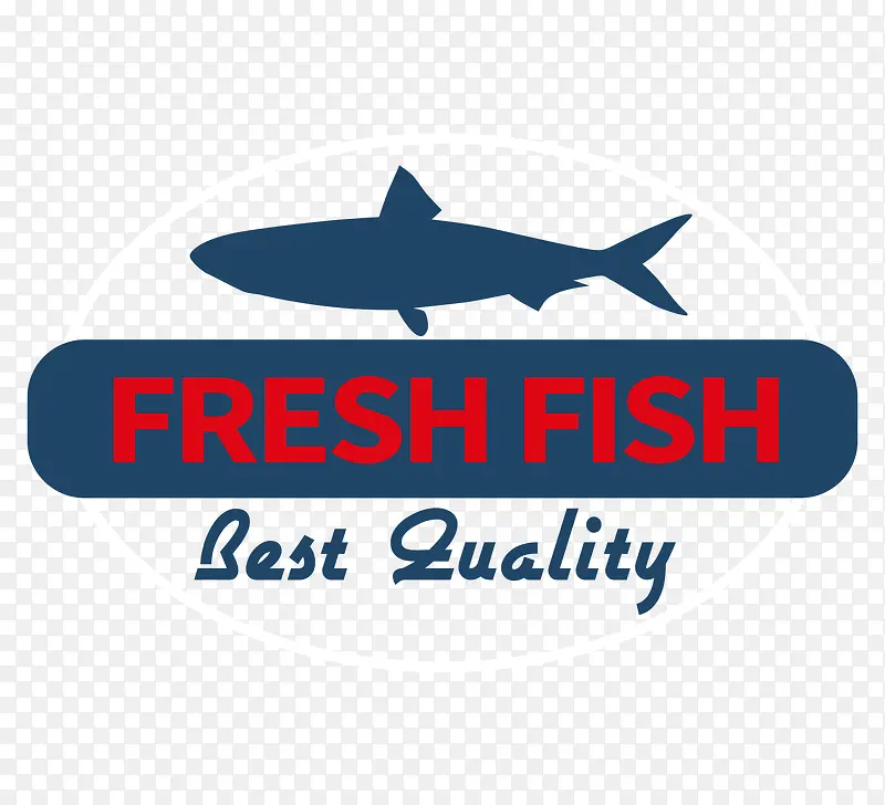 鱼类食品标签矢量