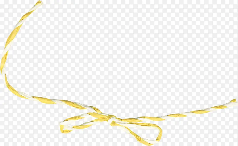 黄白色麻绳打结