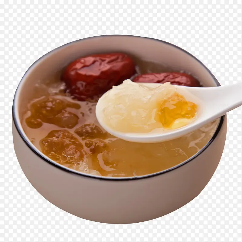 桃胶红枣银耳羹