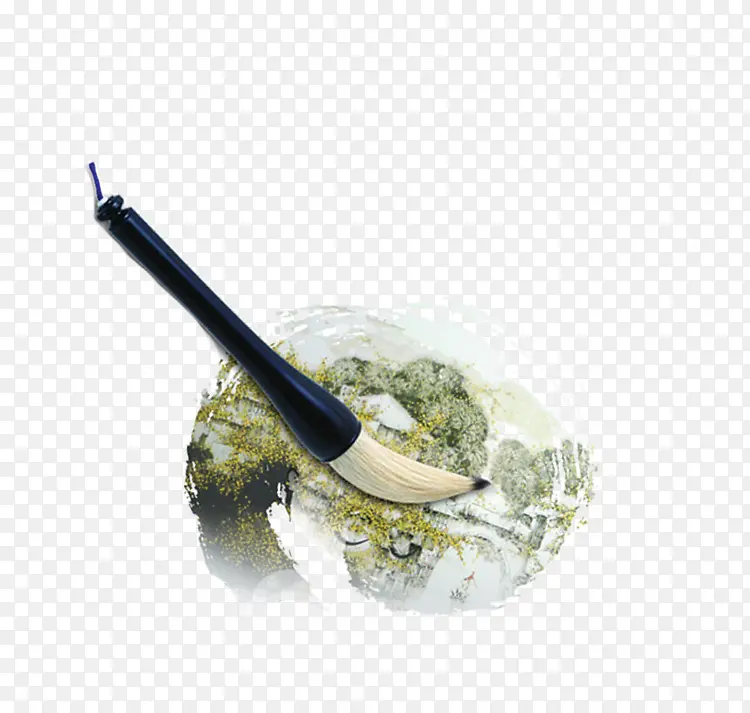 毛笔和画