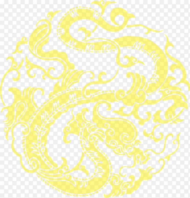 中国风祥云龙圈