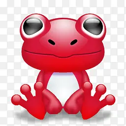 红色青蛙动物卡通
