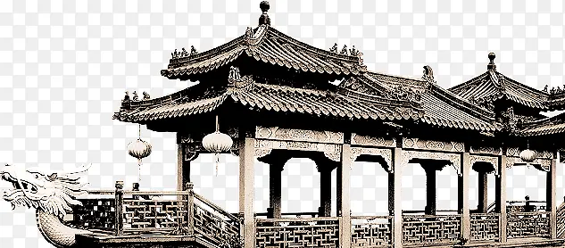 中国风亭子龙建筑