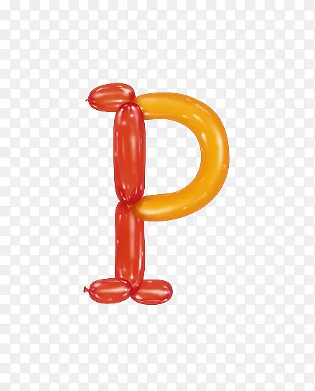气球字母P