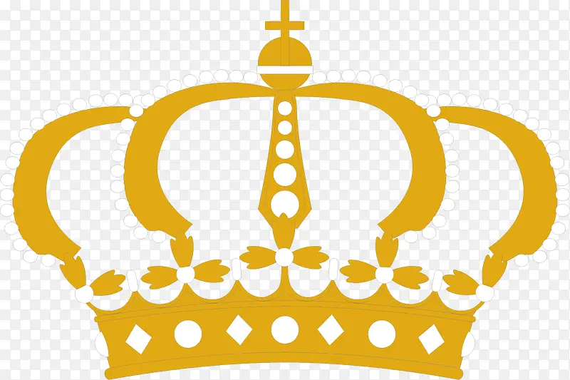 土黄色对称的金色皇冠