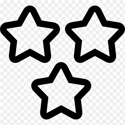 3颗星的轮廓图标