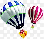 彩色礼物漂浮氢气球