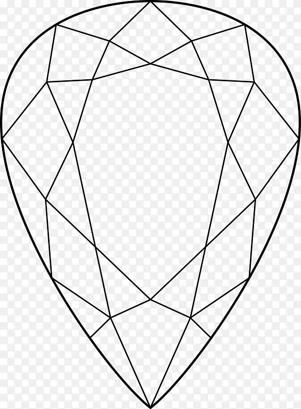 线条钻石矢量图