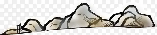 手绘岩石山峰动漫