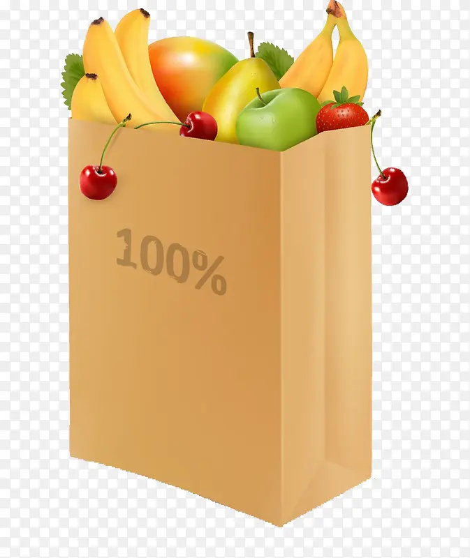水果和购物袋