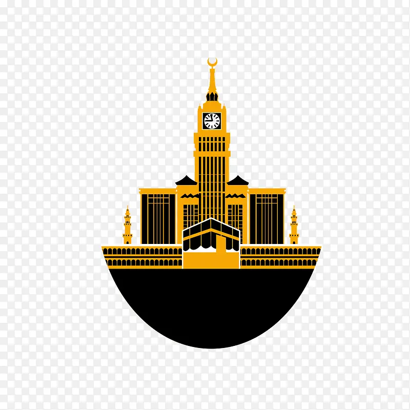 沙特阿拉伯王国著名建筑矢量