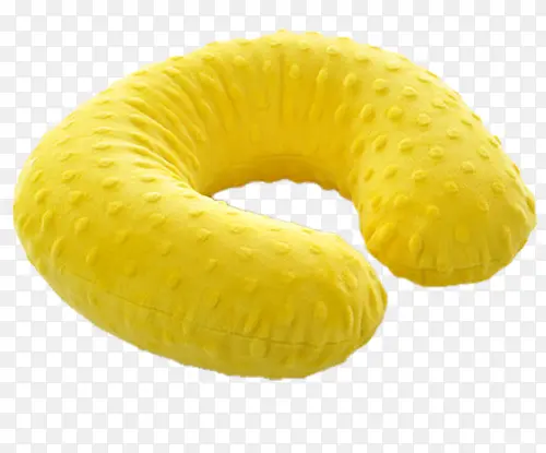暖黄色按摩u型枕