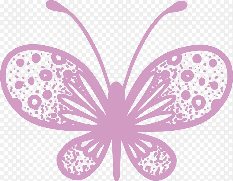 卡通紫色精美的蝴蝶